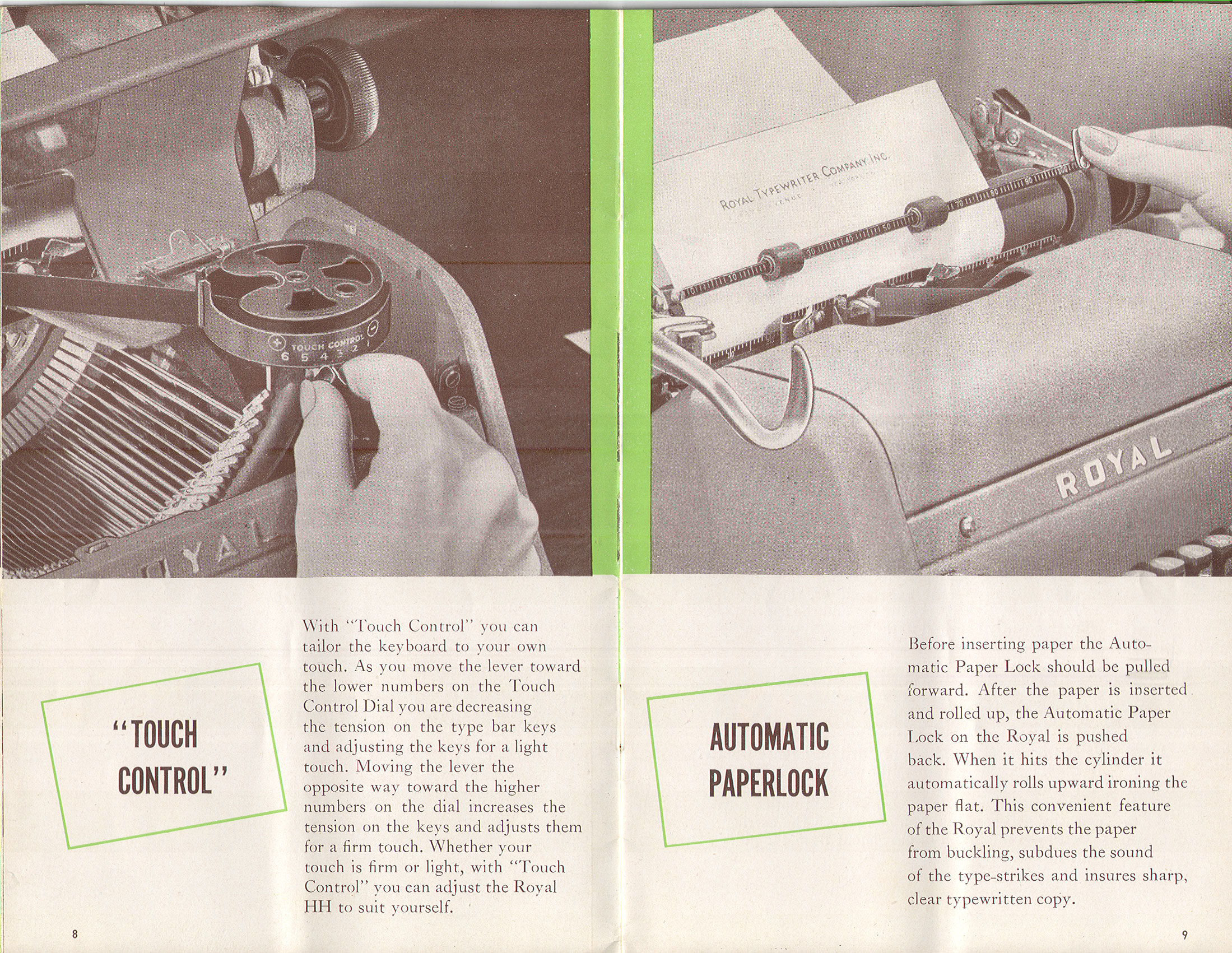Royal HH Typewriter User's Manual, 1952 | To Type, Shoot Straight, and