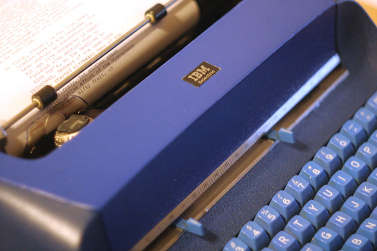 Typecast Via the Blue Bomber - 1963 IBM Selectric 721