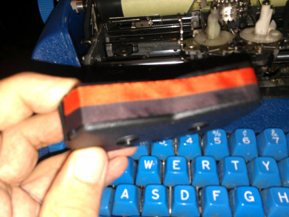 Heh, has anyone seen a two-color Selectric ribbon before?