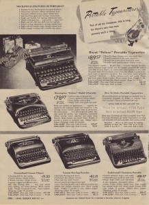 The Tower Saga Continues: Typewriters in Sears Catalogs – 1947 to 1966 ...
