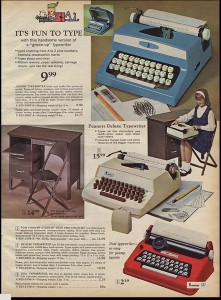 Toy Typewriters from Sears, JC Penny, Montgomery Wards, Aldens and ...